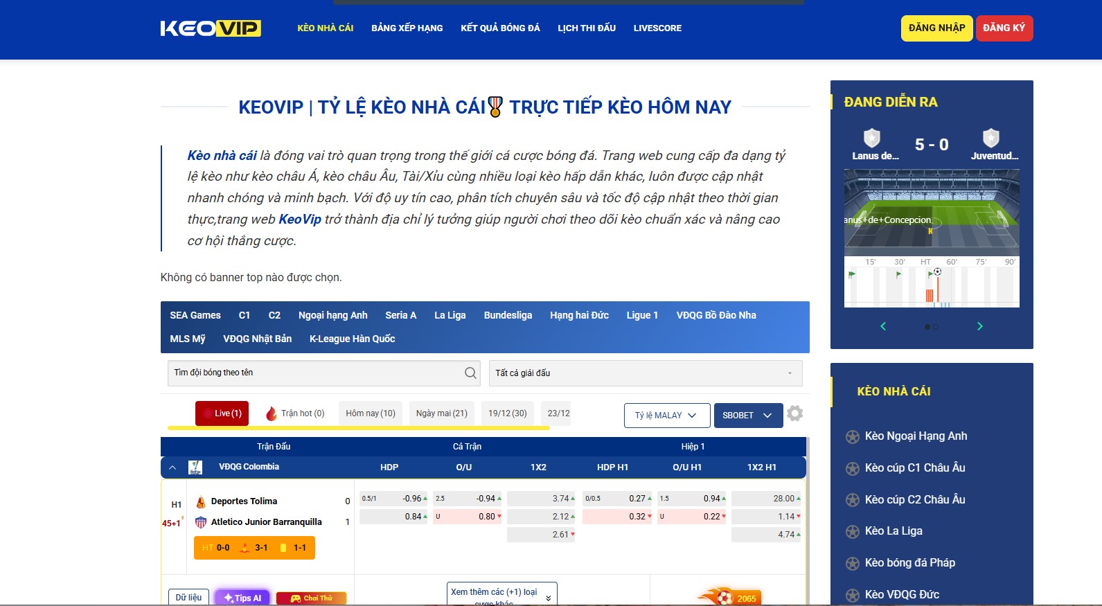 Kèo nhà cái – Nền tảng xem kết quả bóng đá được người chơi quan tâm hàng đầu